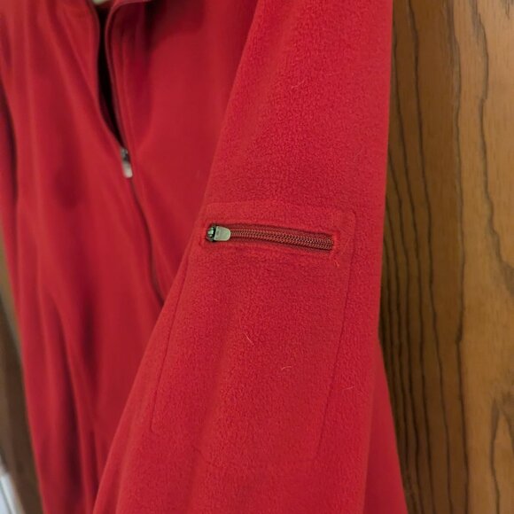 Lands' End Red Fleece Zipper Jacket-Size XLG - Picture 3 of 6